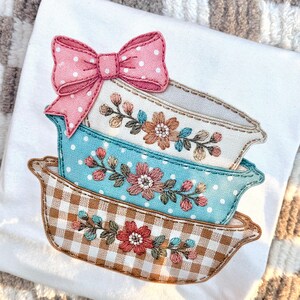 Patchwork Vintage Pyrex Dishes PNG | Grandma Core Digital Download | Sublimation and DTF | Cottagecore Shirt Design | Thrift Lover | Trendy image 2