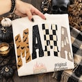 Halloween Mama PNG, Spooky Season Digital Download,  Neutral Ghost Shirt, Sublimation and DTF, Edgy Mom Bat Design, Trendy Fall Checkered