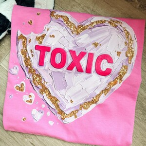 Hand-Painted Toxic Candy Heart Valentine's Day png | Digital Download | PNG File | Sublimation DTF | Love Holiday | Trendy Anti-Valentine image 2