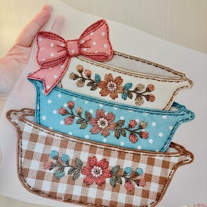 Patchwork Vintage Pyrex Dishes PNG | Grandma Core Digital Download | Sublimation and DTF | Cottagecore Shirt Design | Thrift Lover | Trendy image 5