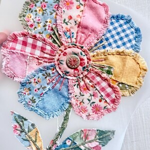 Lapptäckeblomma PNG | Digital nedladdning av påsk | Shabby chic-skjorta | Sublimering och DTF | Coquette Cottagecore | Trendig vårquiltdesign bild 2