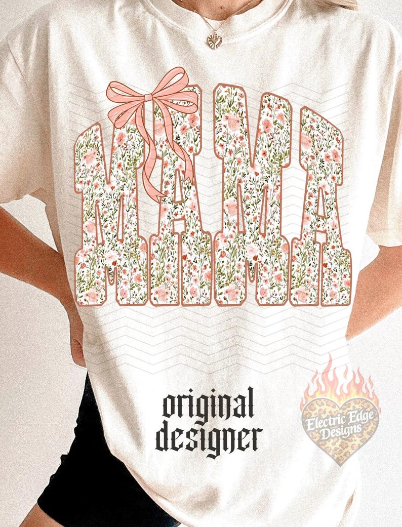 Mama Mini Bundle PNG, Mothers Day Digital Download, Preppy Aunt Shirt, Sublimation DTF, Neutral Fall Pattern, Trendy Boho Nana Mimi image 1
