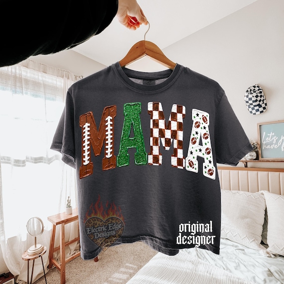 Football Mama PNG, Preppy Game Day Digital Download, Team Mom Shirt, Sublimation and Digital Download, Trendy Sports Season