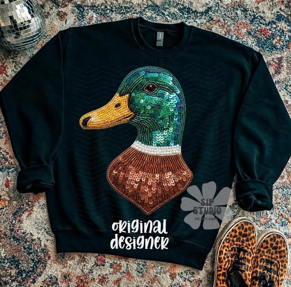Mallard Duck PNG, Faux Sequin Shirt, Grandma Core Digital Download, Sublimation and DTF, Trendy Hunting Shirt, Boutique Designs, Outdoor