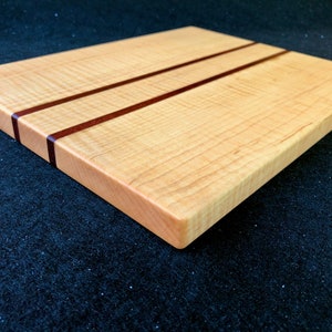 Petite Curly Maple & Purpleheart Serving Board