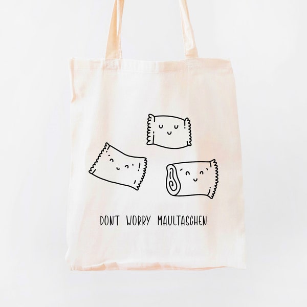 Tote Bag Maultaschen/ German food/ schwäbisch/ funny tote bag/ cat