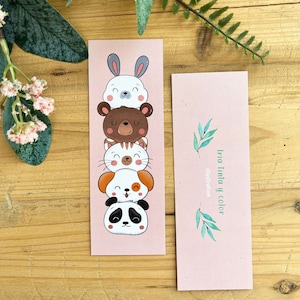 Segnalibro kawaii/ stazionario/ lettura/ segnalibro di carta/ illustrato/ accessori per libri