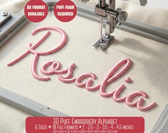 3D Puff-broderitypsnitt - BX-klar + 6 storlekar + PES+DST och mer
