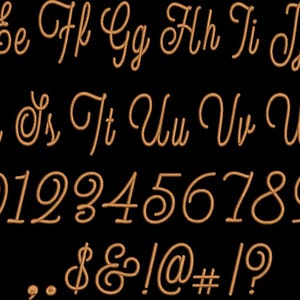 May include: A digital alphabet set featuring uppercase and lowercase letters from A to Z, numbers 0 through 9, and symbols including a comma, period, dollar sign, ampersand, exclamation point, at sign, hashtag, vertical bar, and question mark.