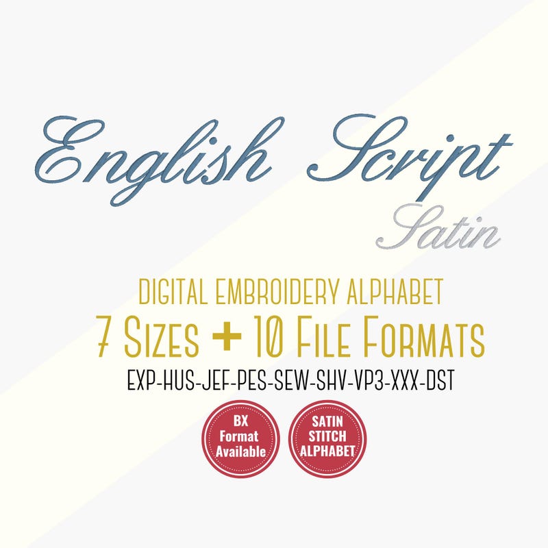 English Script Small - Etsy