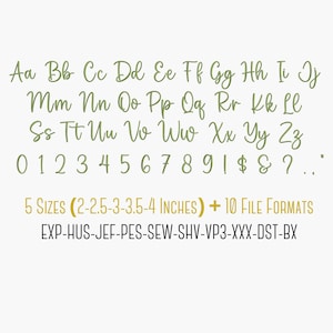 Celestine 3D Puff Embroidery Font | Cursive Script Alphabet | BX Included, 5 Sizes image 2