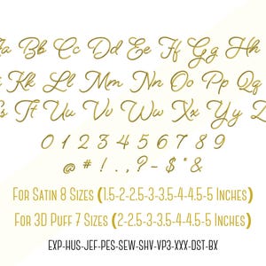 Embroidery Font Bundle – Satin + 3D Puff + BX Keyboard Ready + Multi-Format Machine Files image 2