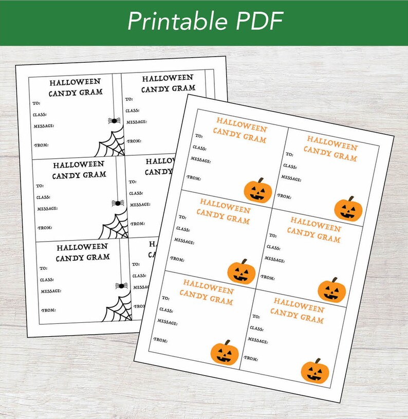 Printable Halloween Candy Grams Printable World Holiday
