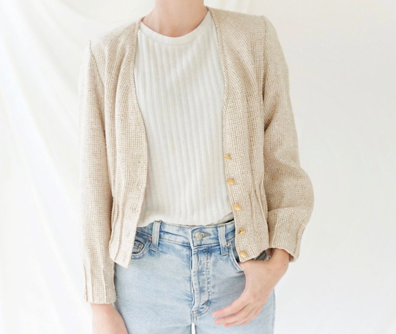 Tweed Cardigan - Etsy