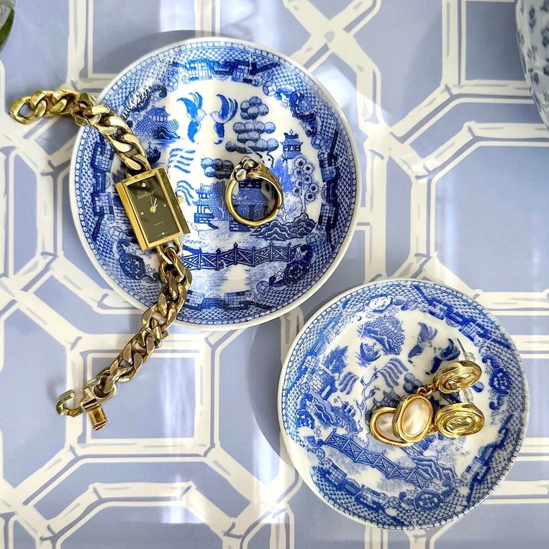 Blue Willow Ring Dish Blue Willow Jewelry Dish Blue Willow Miniature