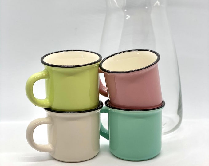 Mini Espresso Shot Glasses Coffee Shot Glasses Colorful Etsy