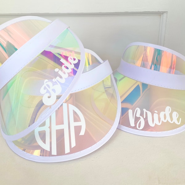 Bachelorette Party Sun Visors | 1990s Retro Beach Bachelorette Gifts | Pool Party Bridal Shower Party Favors | Bride's Babes Decorations