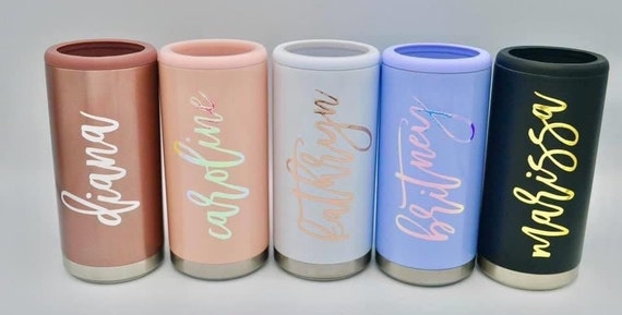 Personalized Stainless Steel Insulated Slim Beverage Can Holder
