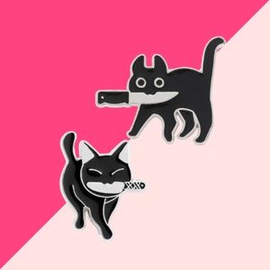 Killer cat enamel pin for cat lovers funny cat pins for her funny cat pins  for cat owners