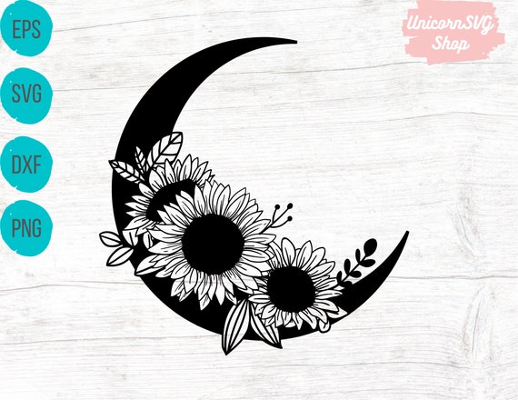 Download Sunflower svg Moon svg Floral svg Moon Phase svg Boho svg ...