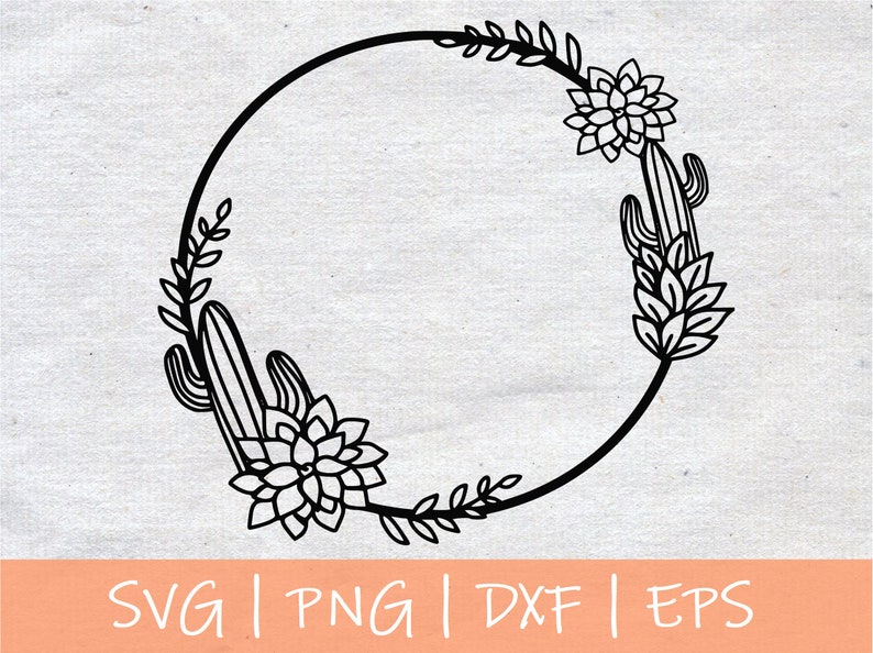 Download Cactus Wreath svg Cactus svg Cactus mandala svg Cactus svg | Etsy