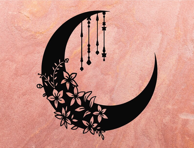 Download Moon Phase svg Floral moon svg Boho svg Zentangle svg Moon ...