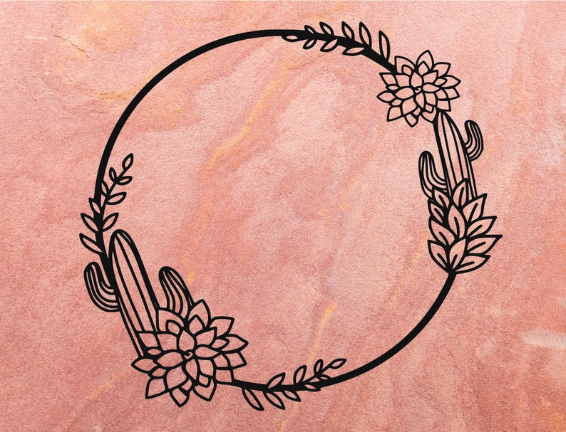 Download Cactus Wreath svg Cactus svg Cactus mandala svg Cactus svg | Etsy