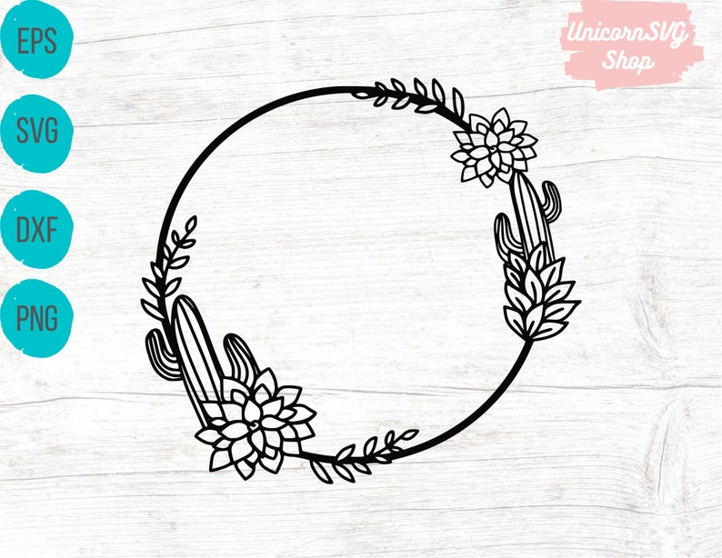 Download Cactus Wreath svg Cactus svg Cactus mandala svg Cactus svg ...