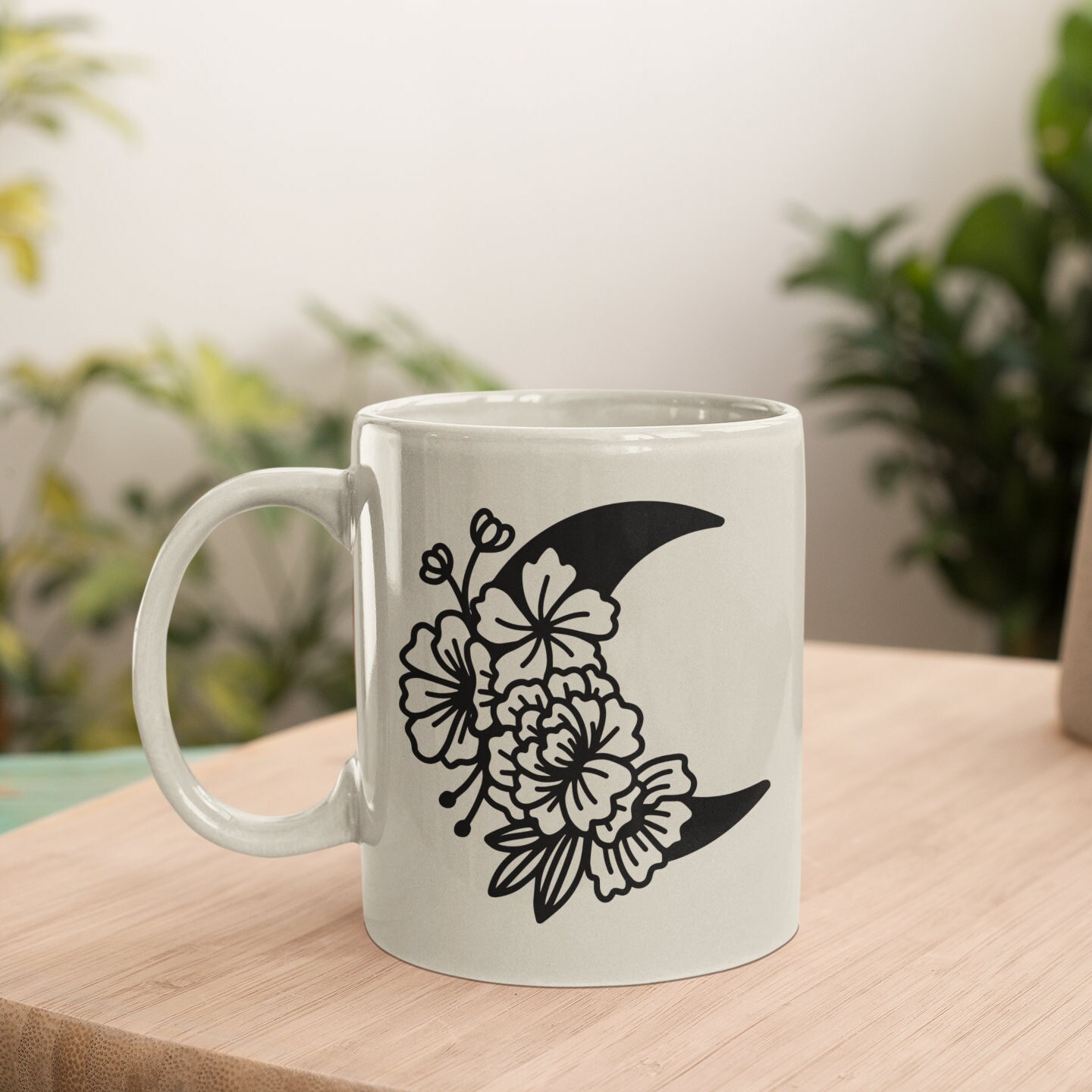 Floral svg Sunflower svg Moon svg Moon Phase svg Boho svg ...