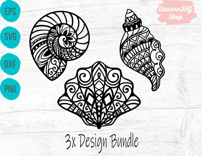 Download Mandala Shell SVG Bundle Mandala svg Mermaid svg Beach svg ...