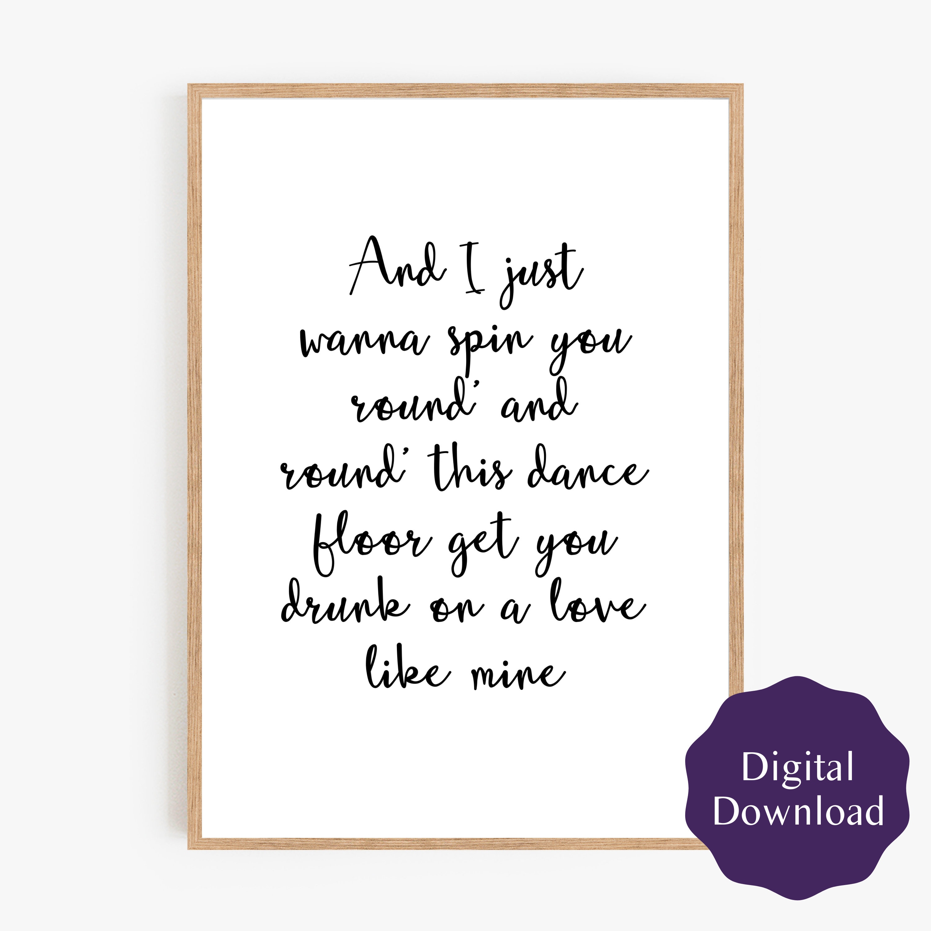 Wallen Spin You Around Up Lyrics Wall Art Wall Decor Etsy