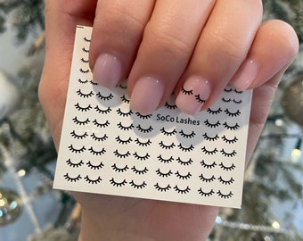 Lash Nail Decal Etsy