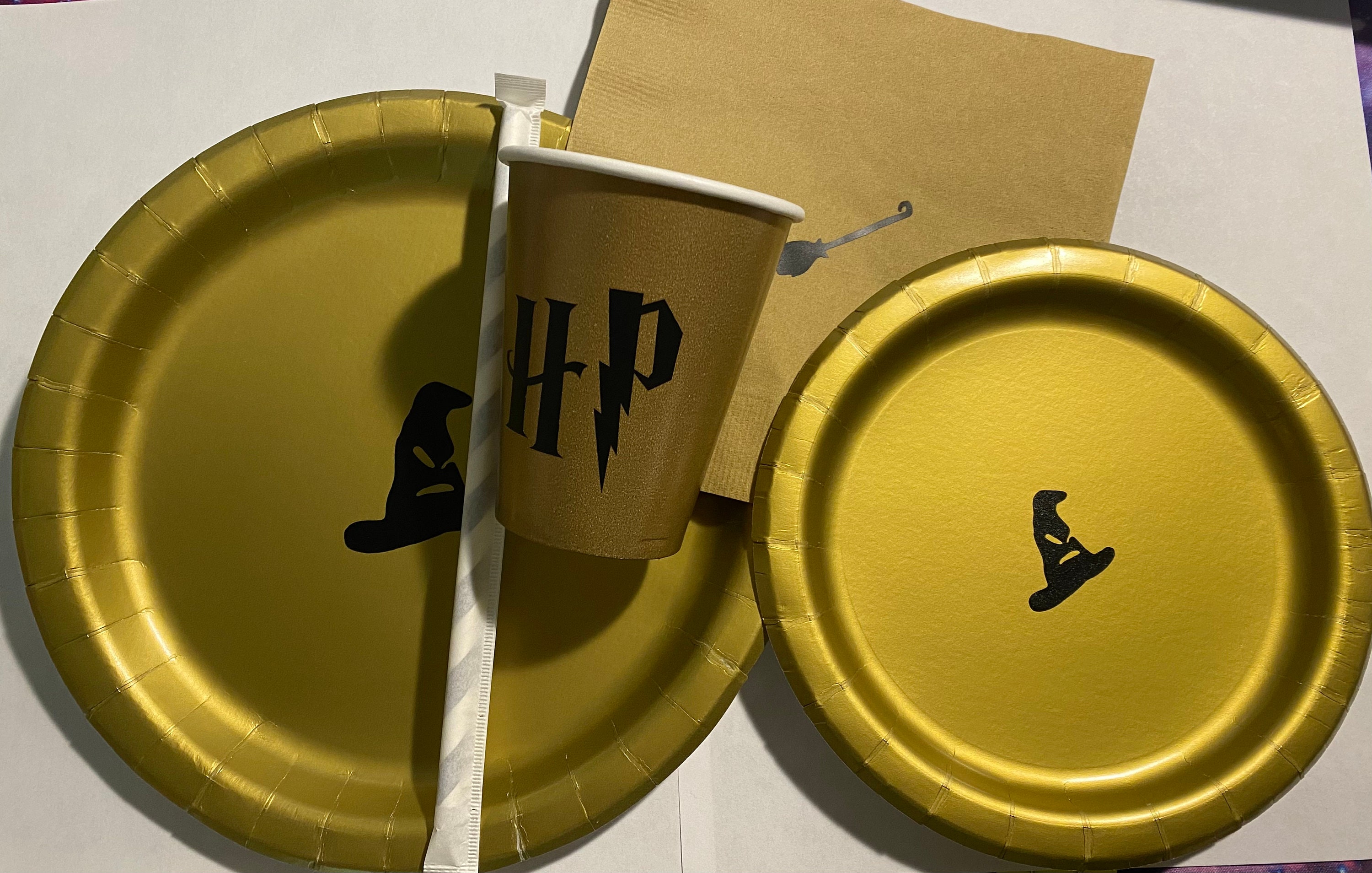 Harry Poter party decoration supply set Hary Potterbirthday party set birthday party supplies birthday party cups plates