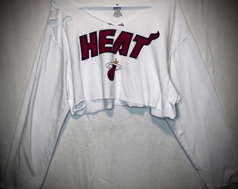 miami heat crop top jersey