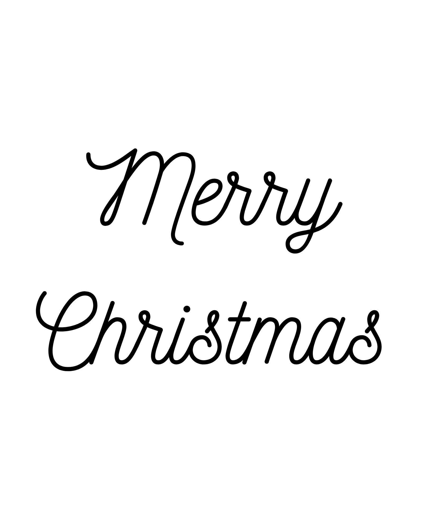 Merry Christmas Set/Bundle. Digital Downloadable Printable | Etsy