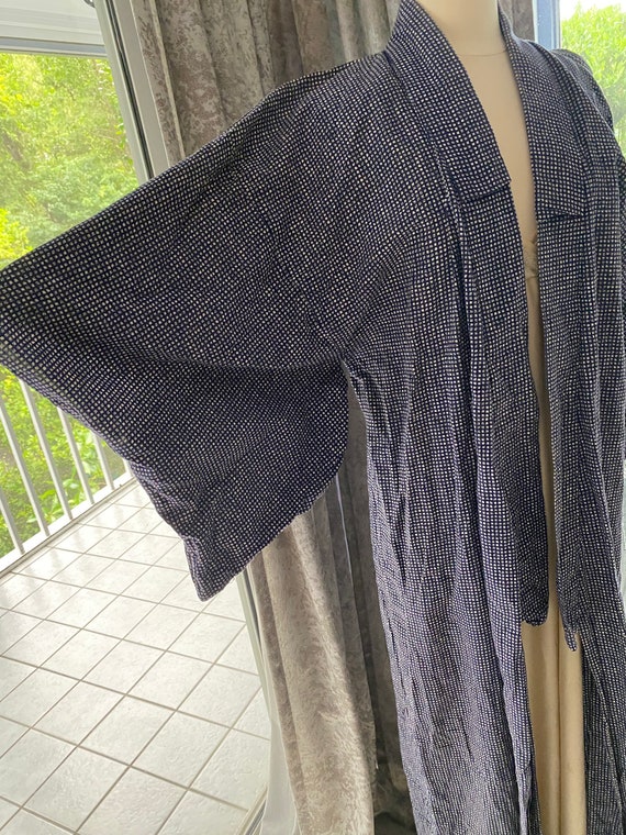 Vintage Blue Cotton Kimono