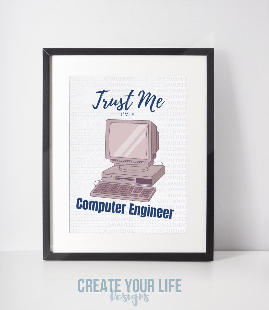 Computer Engineer Print, Art Print, Desk Decor, Printable, Wall Print ...
