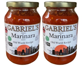 Gabriel's gourmet Marinara Sauce, Restaurant Quality, All Natural, Non-GMO, Vegan, Gluten Free, delicious sauce