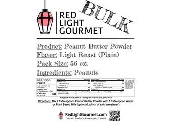 Peanut Butter Powder Bulk Wholesale 56 oz, Plain Flavor
