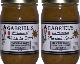 Marsala Sauce, All Natural, Gourmet Mushroom Wine Sauce, Gabriels