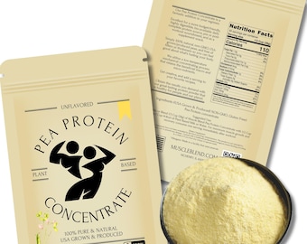 Muscle Blend Pea Protein Concentrate, All Natural, Vegan, Non-GMO, USA, Unflavored, Plain