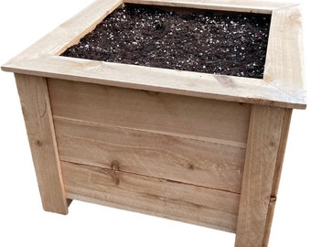 Extra Large Cedar Raised Planter Box, Handcrafted, USA, Free USA Shipping