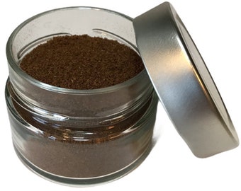 Vanilla Bean Pure Powder Virgin Grade Fine Grind Organically Grown Bourbon Vanilla Beans packed in Glass Jar 1.5 oz.