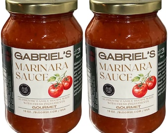 Gabriel's gourmet Marinara Sauce, Restaurant Quality, All Natural, Non-GMO, Vegan, Gluten Free, delicious sauce