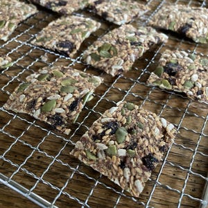 Raw Multi-Seed Crackers, Enzyme Rich, Oil Free, Vegan, Paleo, Made with Organic Whole Food Ingredients, Dehydrated Ready to Eat