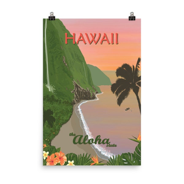 Hawaii Poster Etsy