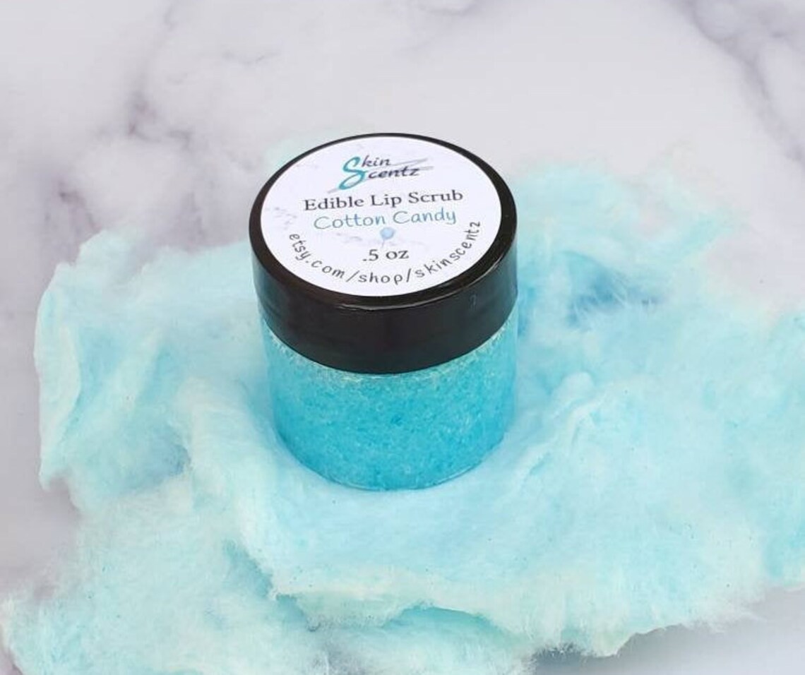 Cotton Candy Lip Scrub Natural Edible Sugar Lip Scrub Etsy