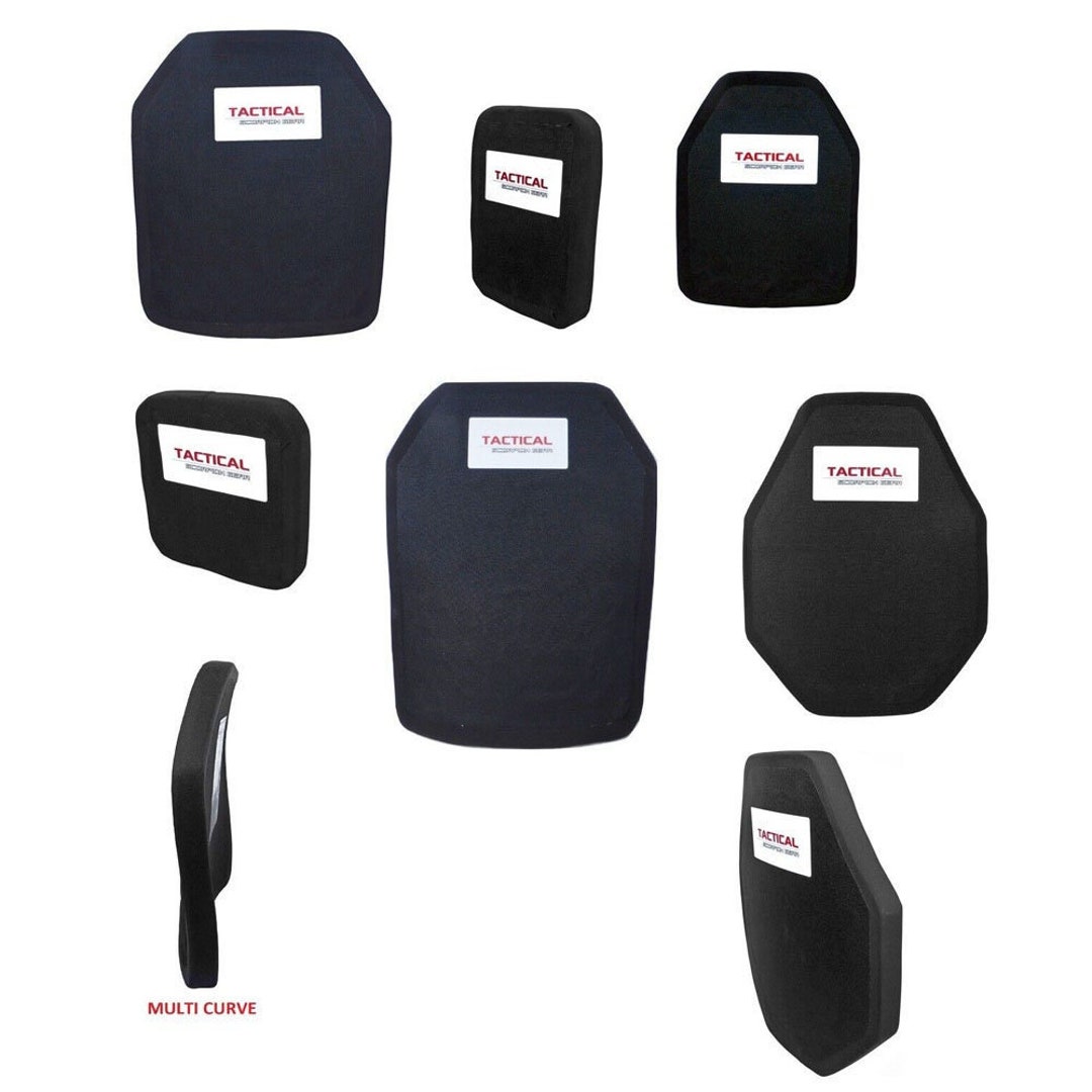 Tactical Scorpion Body Armor Plates Level III 3 PE Polyethylene Size