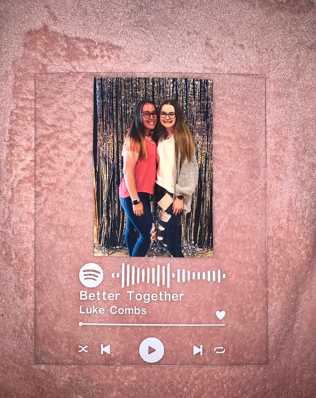 Acrylic Spotify album cover bff best friend gift present for Etsy
