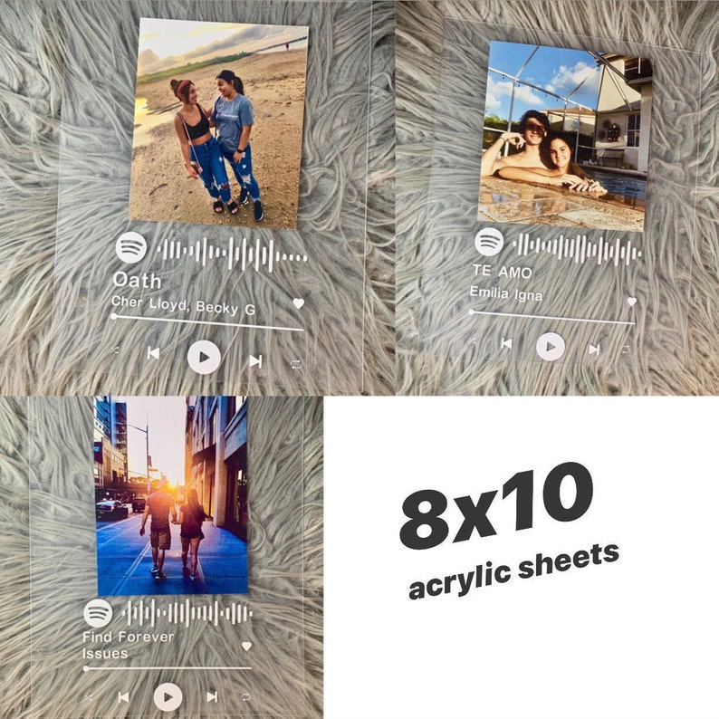 Acrylic Spotify album cover bff best friend gift present for Etsy